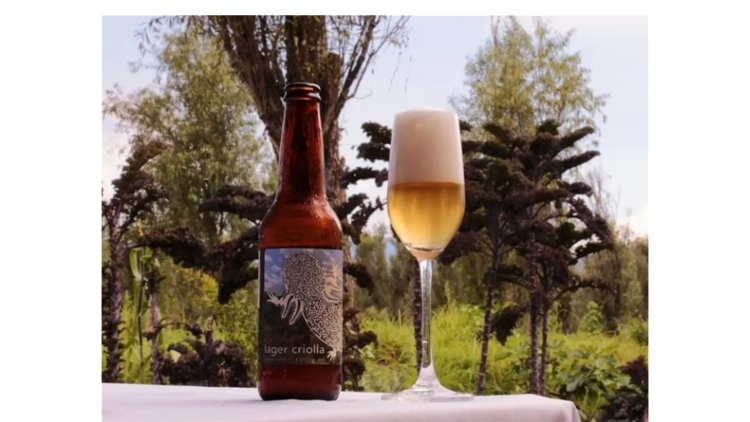 Cena con cerveza artesanal: Lager Criolla de Monstruo de Agua 