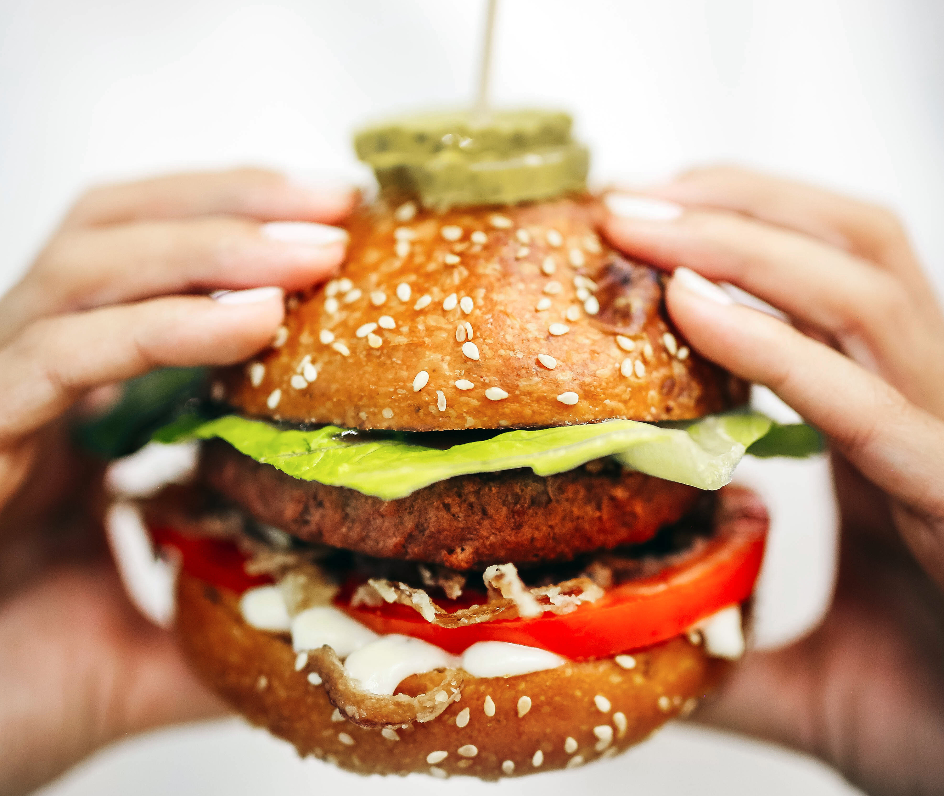 Um dos hambúrgueres vegan do AlterEgo