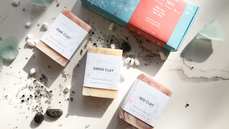 Clay Trio Natural Soap Gift Box, $20