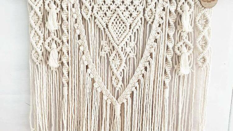 'Lila' Macrame Wall Hanger, $85