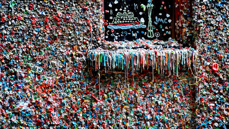 There is an entire wall of gum downtown