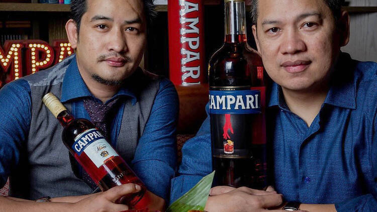 The Daily Tot's bar manager Bikash Gurung and beverage manager Gerry Olino 