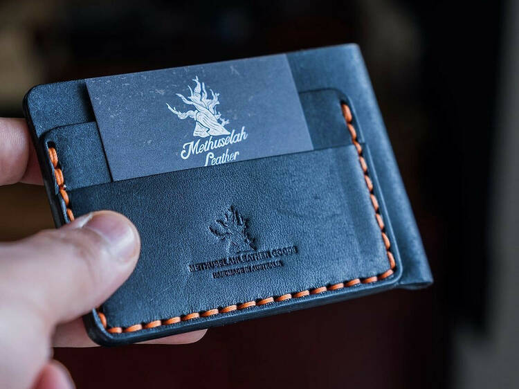 Leather Card Holder in Allantoma, $95