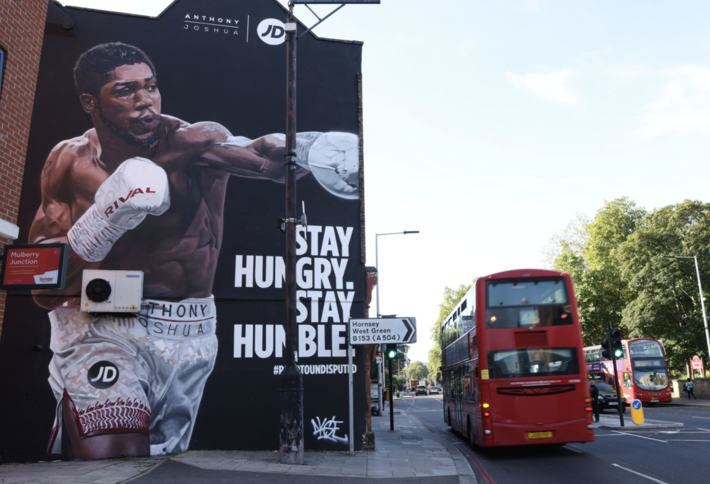 Huge Anthony Joshua mural unveiled in Tottenham ahead of Saturday’s big fight