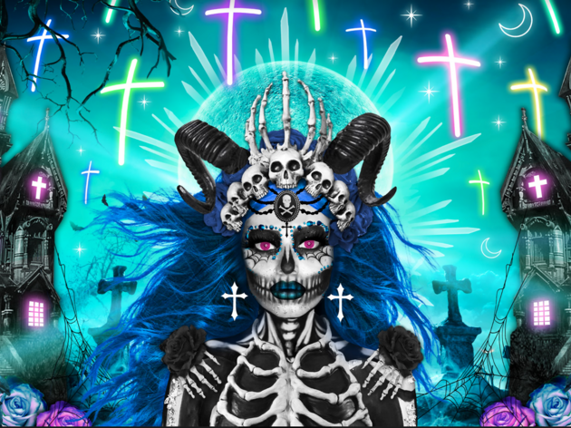 illustration of a skeleton wearing a crown illustration of a skeleton wearing a crown