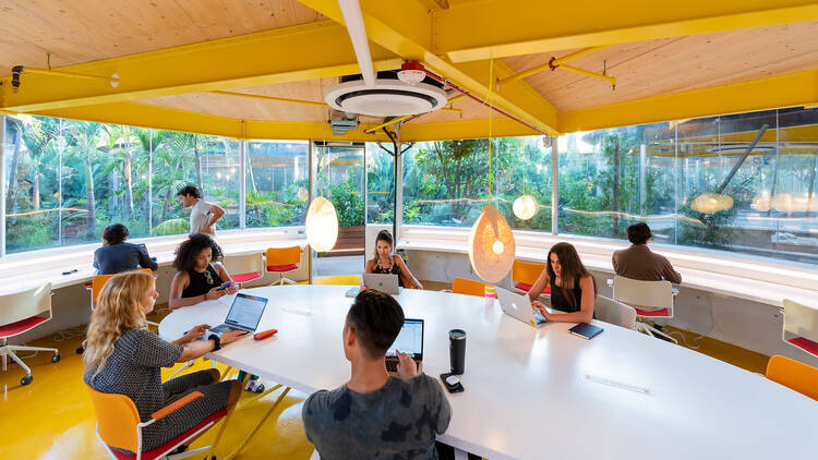 Indoor coworking at Second Home, a co-working space in East Hollywood.