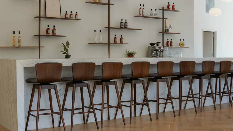 Koval Distillery tasting room bar