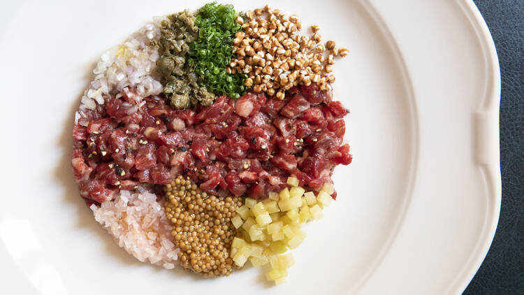 The steak tartare at the Barish.