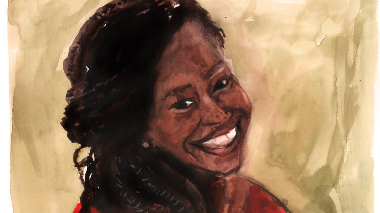 Artist Henny Beaumont's painting of Bibaa Henry, part of her 'Disappearing Women' series 