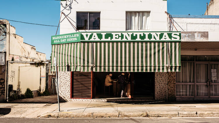 The shopfront of Valentinas in Marrickville