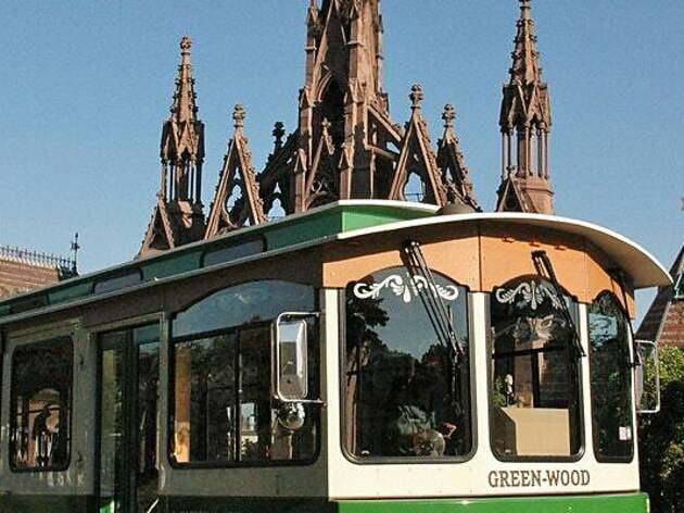 Green-wood cemetery trolley tour Green-wood cemetery trolley tour