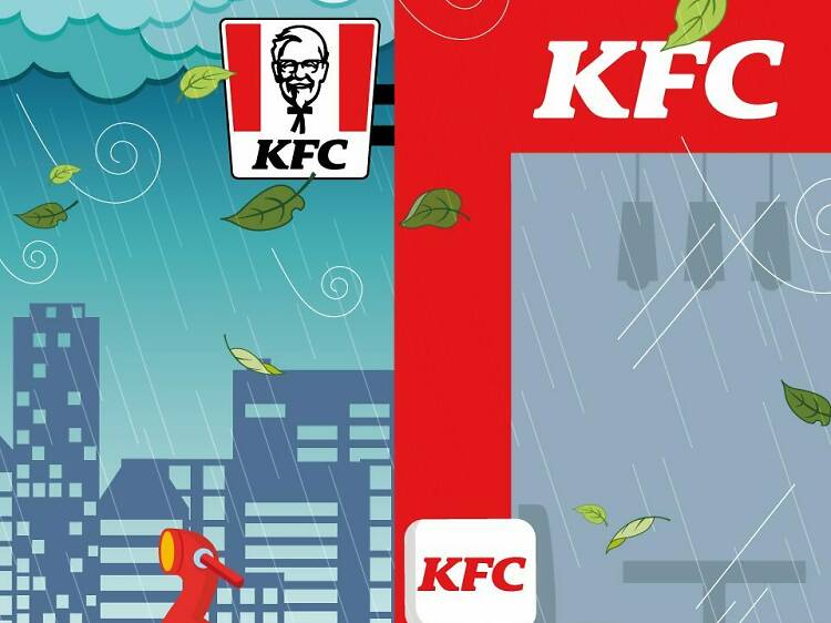 KFC 八號颱風營業時間