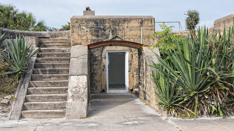 Part of the ruins of Fort Dade on the island of Egmont Key in Florida