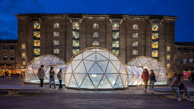 These King's Cross environmental pods look nice but come with a serious message