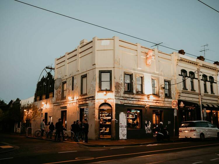 An exterior shot of the Fitzroy pizzeria Kewpie.