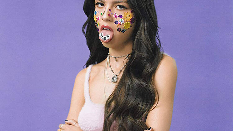 Image of the album cover art featured on Olivia Rodrigo's debut album, SOUR