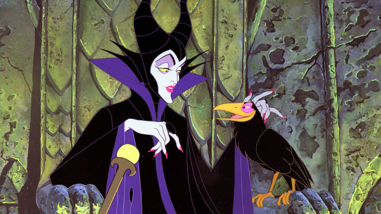 An animation still of Maleficent