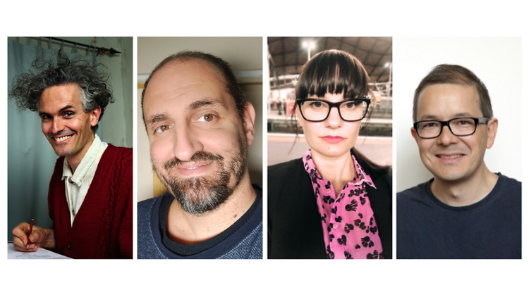 A collage that includes Bernard Caleo, Safdar Ahmed, Dr Daniella Trimboli and Shaun Tan.
