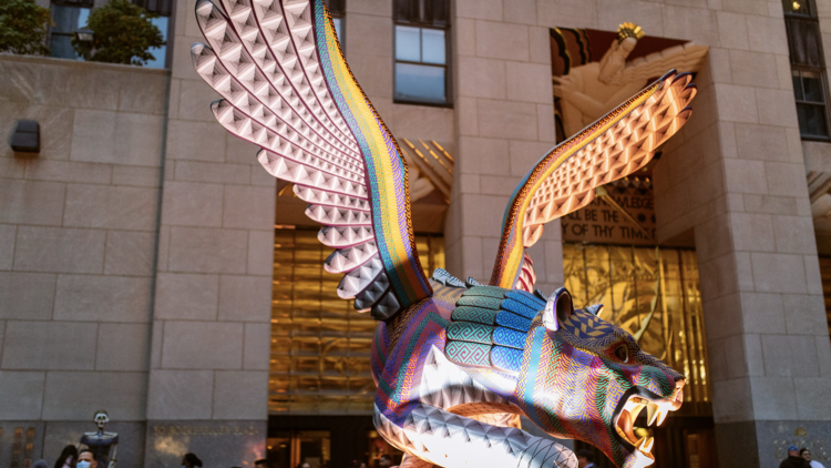 Festive Dias de los Muertos sculptures are taking over Rockefeller Center