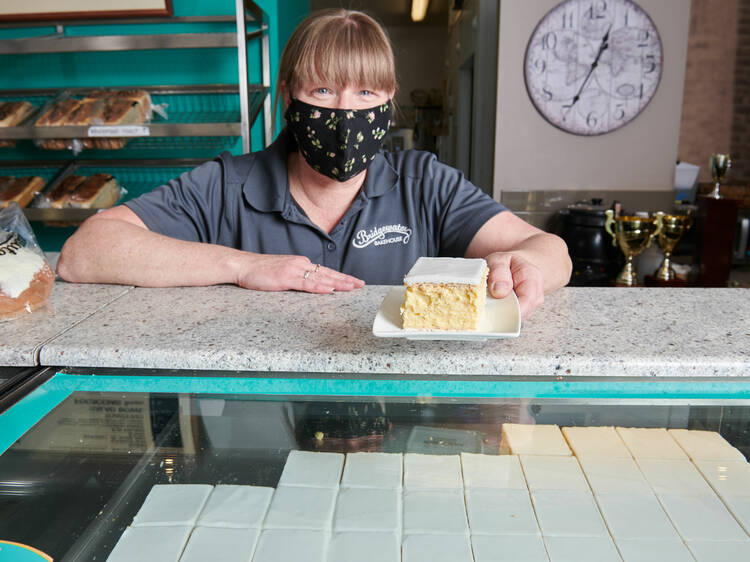 The vanilla slice from Bridgewater Bakehouse in Bendigo.