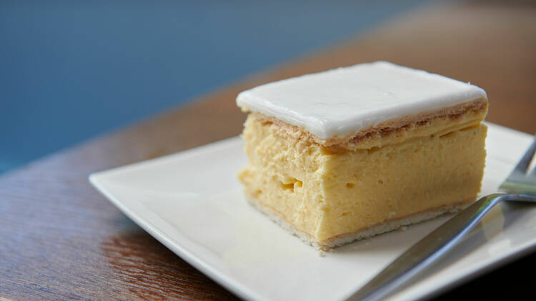 The vanilla slice from Bendigo bakery Bridgewater Bakehouse.