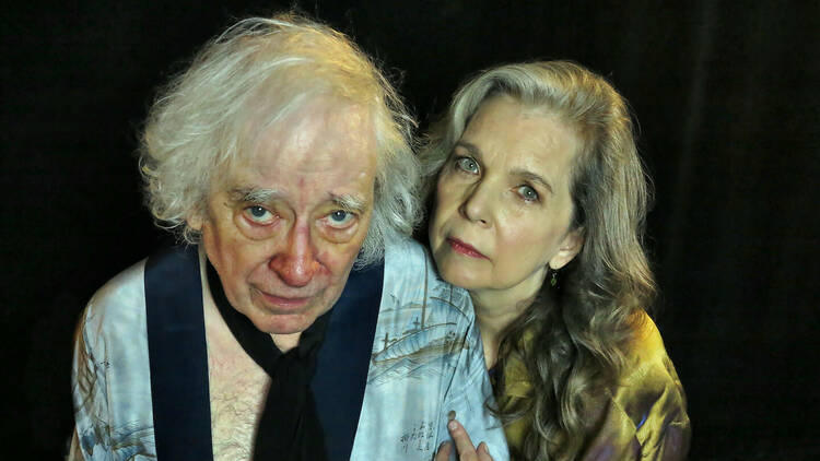 Katharine Cullison and Austin Pendleton as Helen and Paul in The Dark Outside