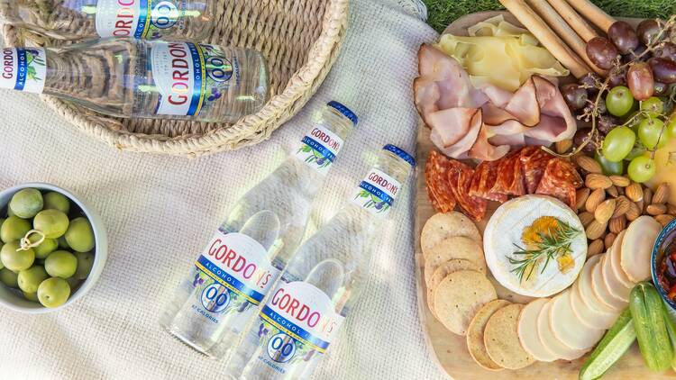 Unwinding at an elaborate picnic