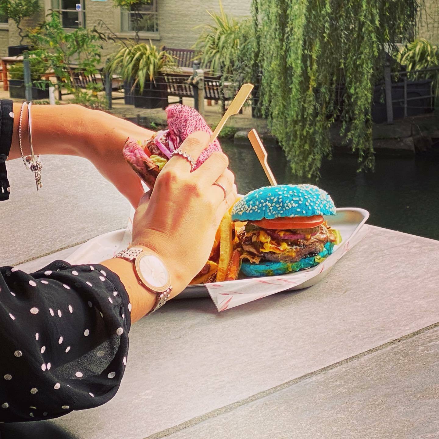 Yay or Nay? These Camden street food folk have created pink and blue burgers