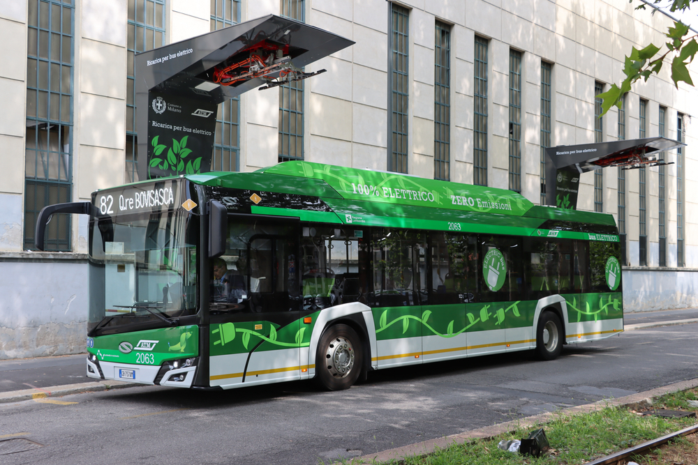 Electric bus in Milan