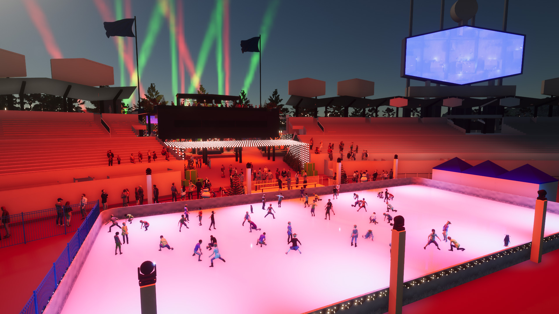 There’s an ice skating rink opening in the outfield of Dodger Stadium