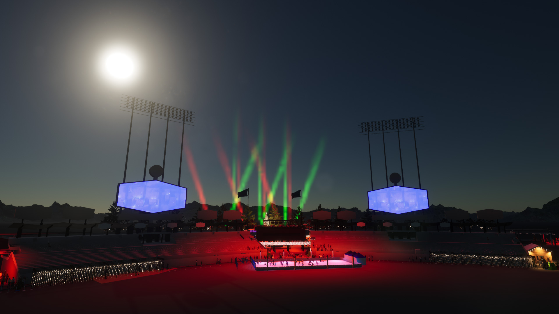 Dodgers Holiday Festival brings an ice skating rink to the outfield