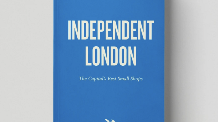 A blue book with the title independent london 