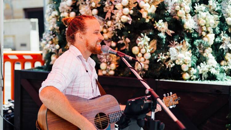Dine outdoors while listening to free live music