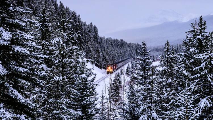 Train through the Rockies