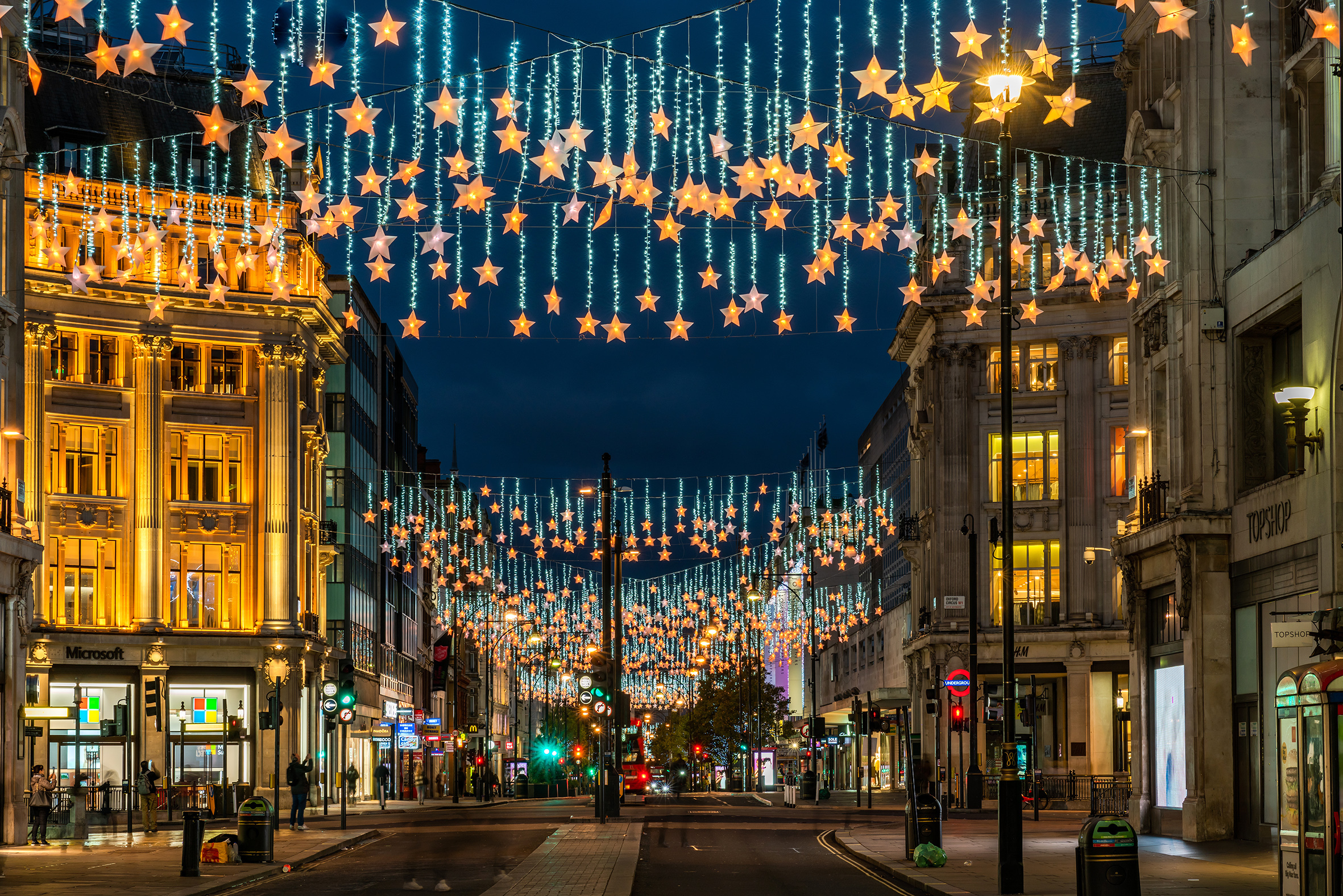 Oxford Street's Christmas Lights are glowing up the West End