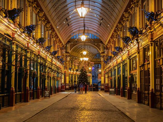 Leadenhall Market Christmas lights Leadenhall Market Christmas lights