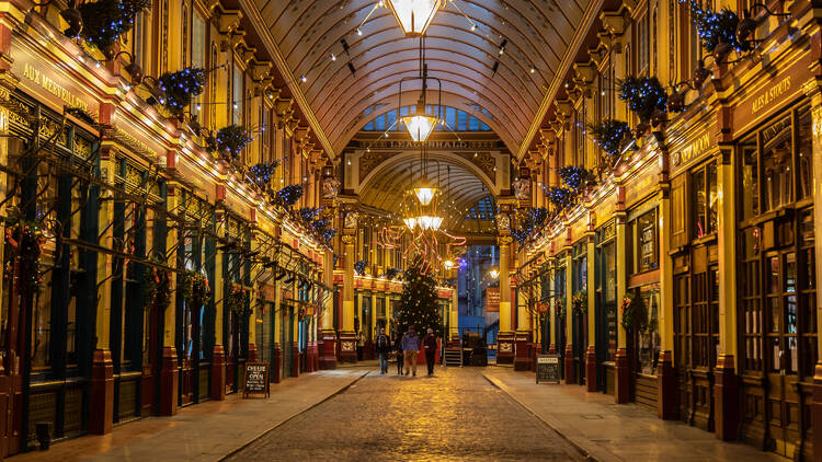 Leadenhall Market Christmas lights