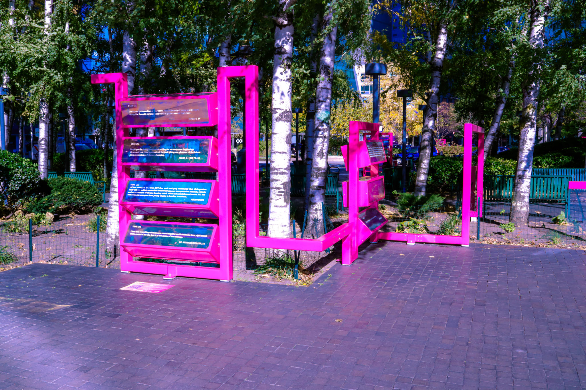 These hot pink works of public art are all over Long Island City