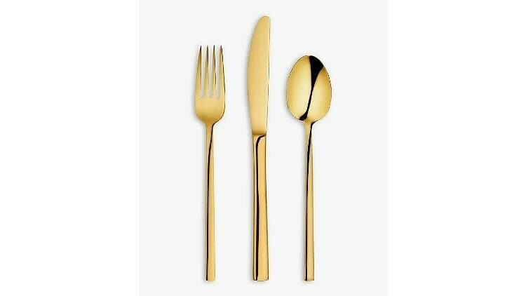 Edge Cutlery Set, gold (two place settings), £20