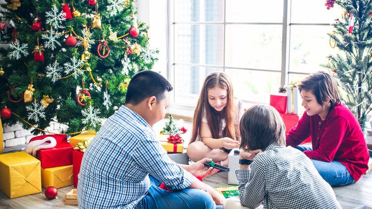3. Playing games with the family 
