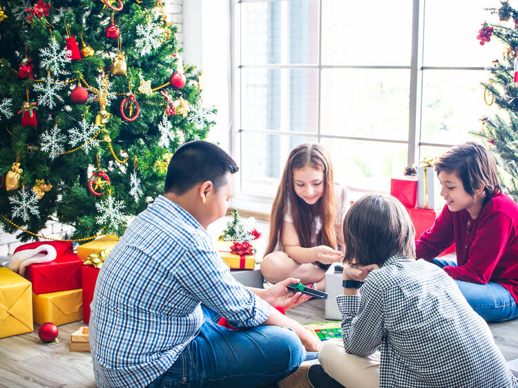 3. Playing games with the family 