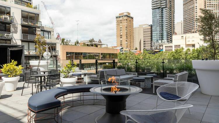 The rooftop at the Lancemore Crossley St Hotel.