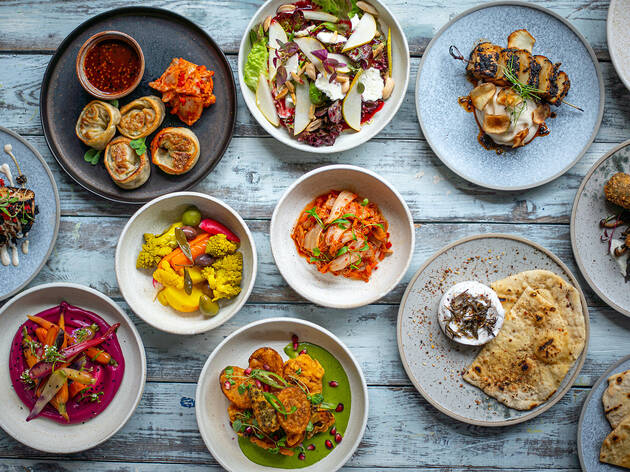 Small plates with vegetables Small plates with vegetables