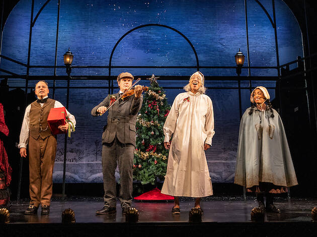 A Sherlock Carol 5 Isabel Keating, Mark Price, Drew McVety, Thom Sesma, Anissa Felix, and Dan Domingues in A SHERLOCK CAROL, photo by