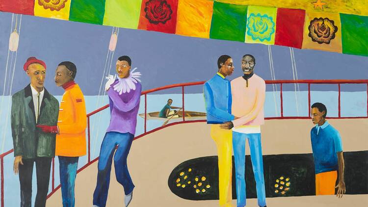 Lubaina Himid, 'Ball on Shipboard', Rennie Collection, Vancouver. Copyright Lubaina Himid.