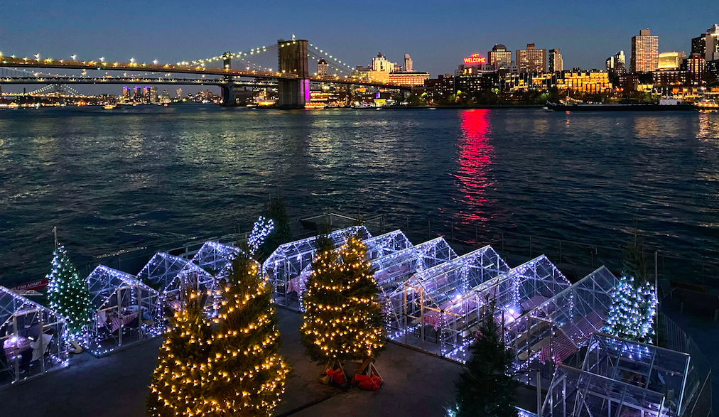 Hang out inside these fabulous heated greenhouses all winter long