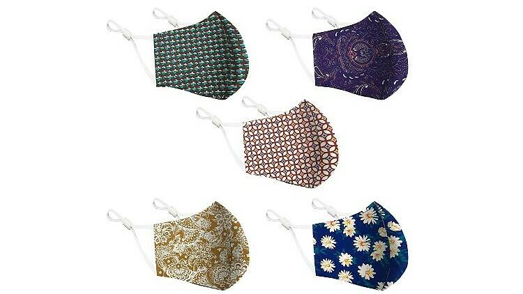 Cotton Face Mask 5 Pack, Floral Pattern, £11.85 (was £13.95)