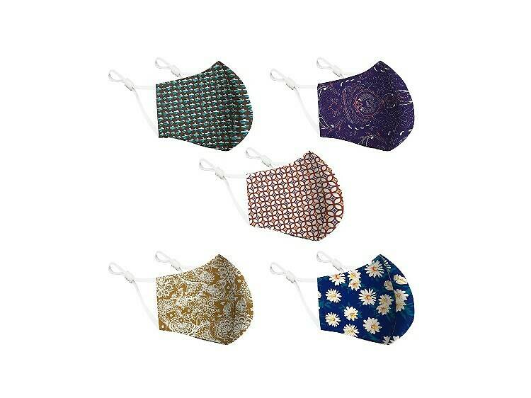 Cotton Face Mask 5 Pack, Floral Pattern, £11.85 (was £13.95)