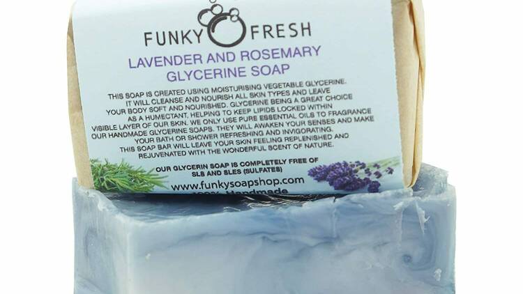 Lavender soap from Funky Soap Shop (£3.50)