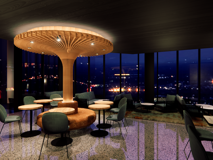 This sky-high luxury bar promises unbeatable views of the city